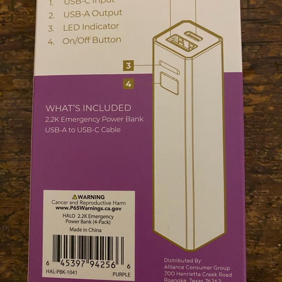 New in Box Halo Emergency Portable Power Bank - Picture 2 of 4